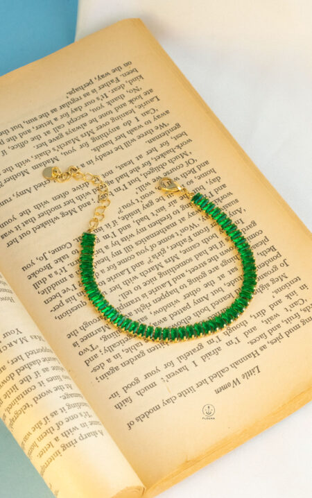 green tennis bracelet