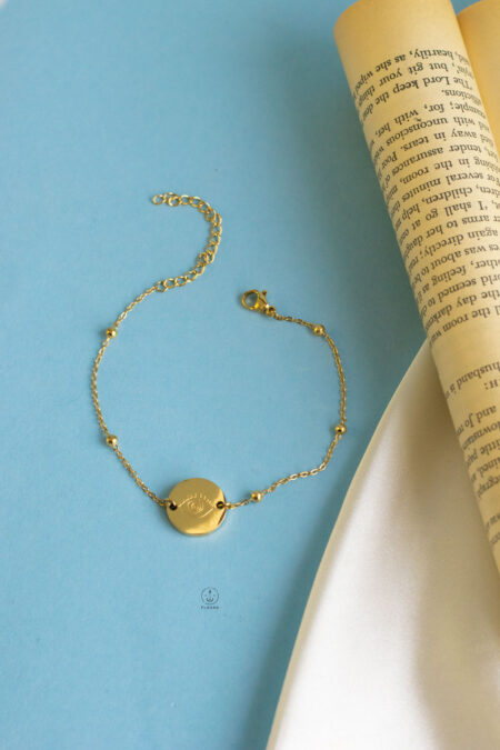 gold eye bracelet