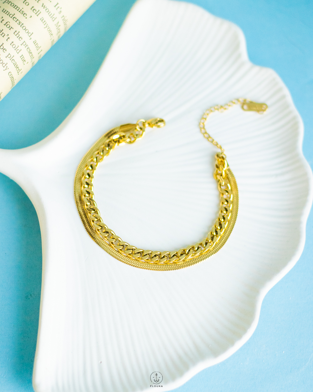 1729612129_b0424.jpg double layer snake chains bracelet