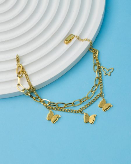 double layer butterfly bracelet