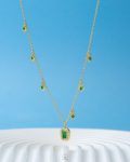 Simple Crystal green necklace