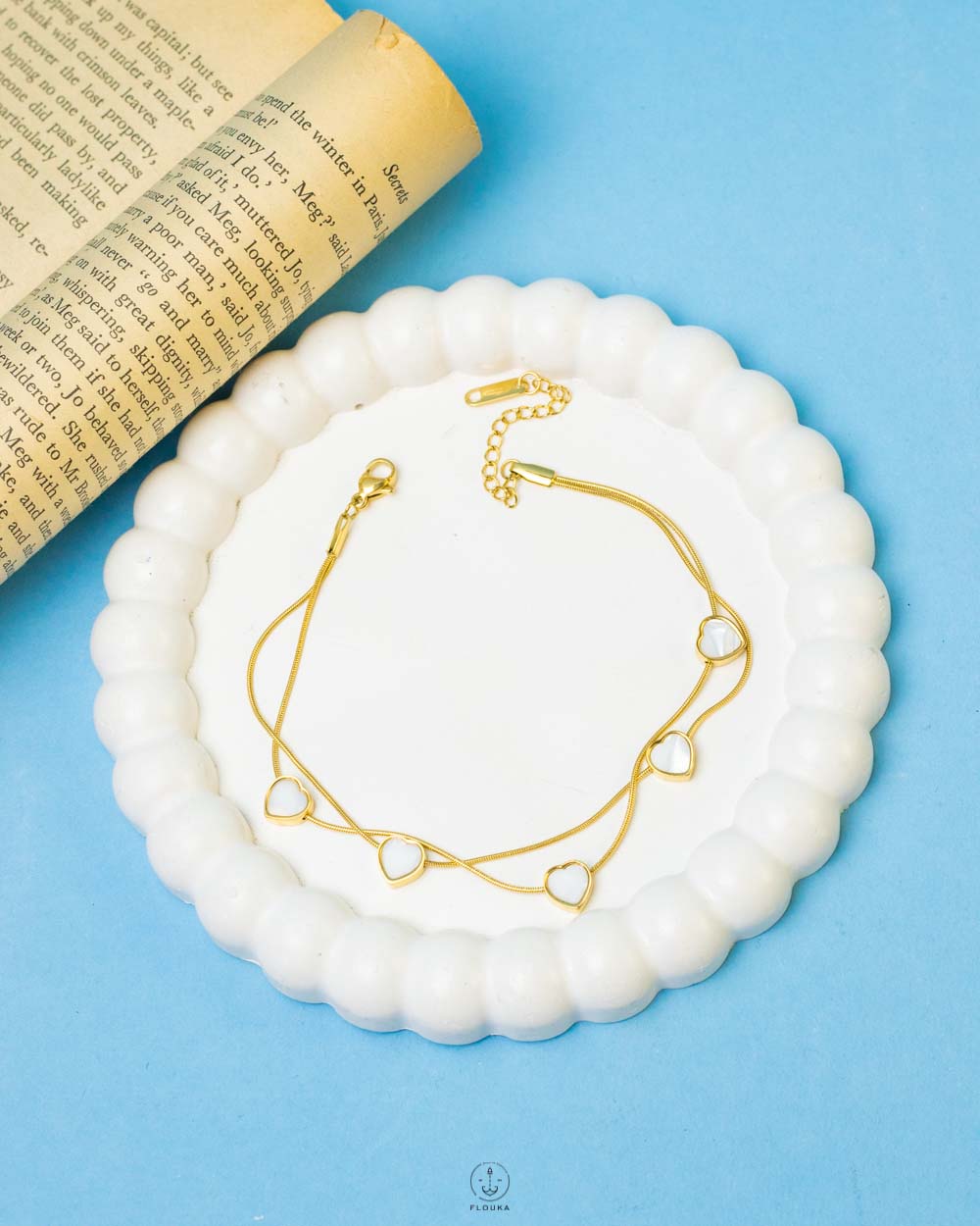 1737567720_IMG_8072.jpg Double Layer White Gold Heart Bracelet