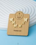 white butterflyset earrings