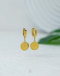 COIN gold earrings