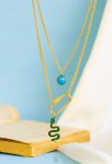 double leyer green snake necklace