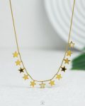 black & white stars necklace