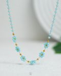 baby blue hand made necklace