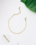 simple gold mouse anklet