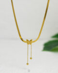 snake butterfly gold necklace