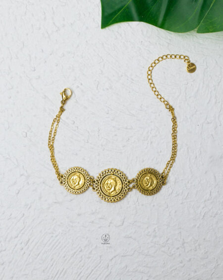 gold coins bracelet