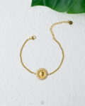 gold straus coins bracelet