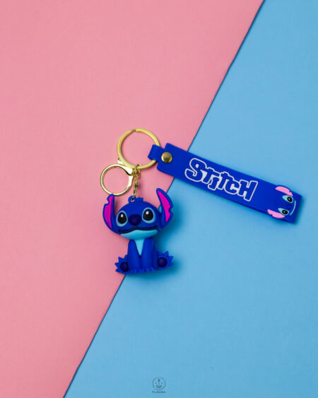 blue stitch keychain