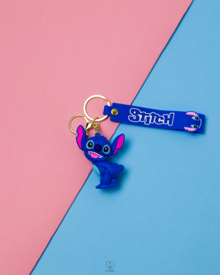 blue BACK stitch keychain