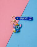 GLATIER YELLOW BLUE rabber keychain
