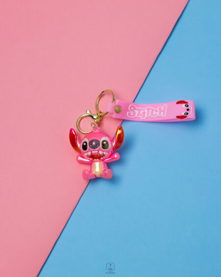 pink glatier stitsh rabber keychain (copy)