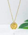 basic gold coin necklace