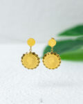 gold france coin earrings