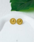 gold chains coin earrings
