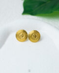 gold circle coin earrings