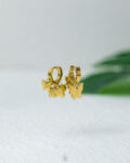 many butterfly gold earrings