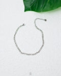 simple silver vancleef anklet
