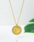 gold straus coin necklace