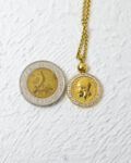 gold straus coin necklace