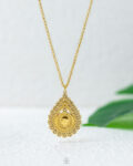 gold classic coin necklace
