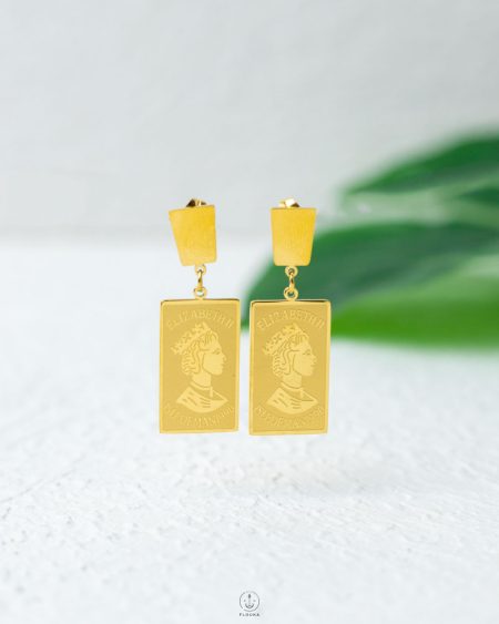 gold coin earrings