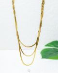 layers snake gold necklace