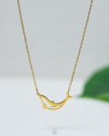 whale gold necklace