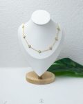 white tiny black gold necklace