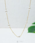 fake pearl gold necklace