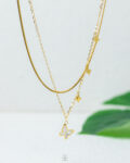 double layer butterfly necklace