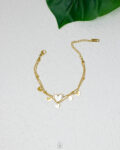 double layer heart bracelet
