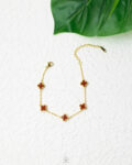 simple Burgundy vancleef bracelet