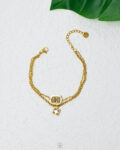 gold double layer bracelet
