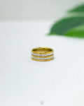 triple straus gold ring