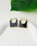 black bag earrings