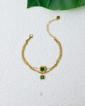 double layer green bracelet