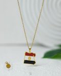 Flag Egypt gold necklace