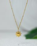 tiny sun gold necklace