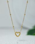 empty heart gold necklace