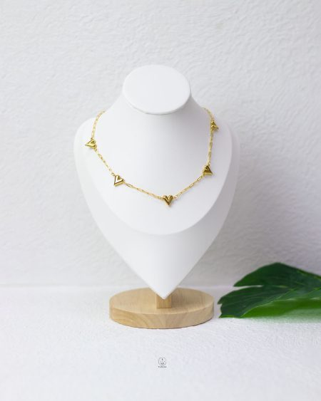 heart chains gold necklace