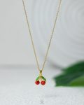 cherry candy gold necklace