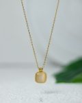 cat eye square necklace