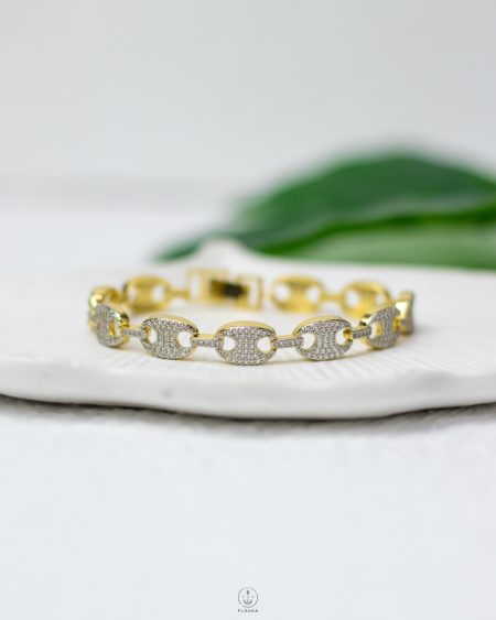 mix silver & gold can bracelet