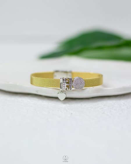 Luxury pandora crown straus gold bracelet