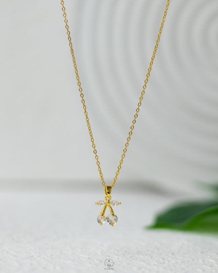 straus cherry gold necklace