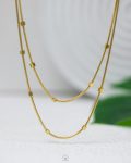 double layer gold necklace